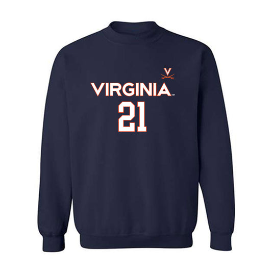 Virginia - NCAA Men's Basketball : Anthony Robinson - Crewneck Sweatshirt Replica Shersey
