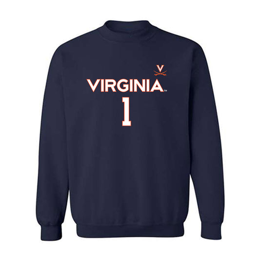 Virginia - NCAA Men's Basketball : Dante Harris - Crewneck Sweatshirt Replica Shersey