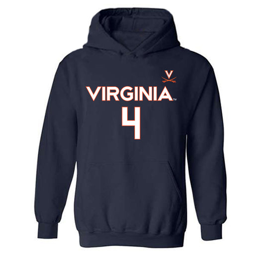 Virginia - NCAA Men's Basketball : Andrew Rohde - Hooded Sweatshirt Replica Shersey