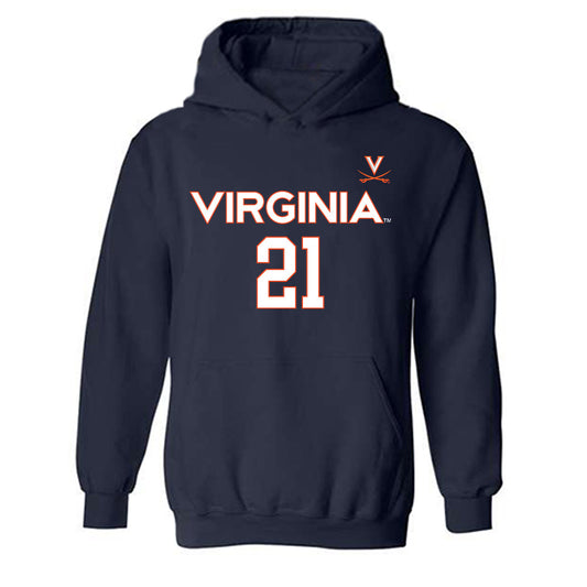 Virginia - NCAA Men's Basketball : Anthony Robinson - Hooded Sweatshirt Replica Shersey