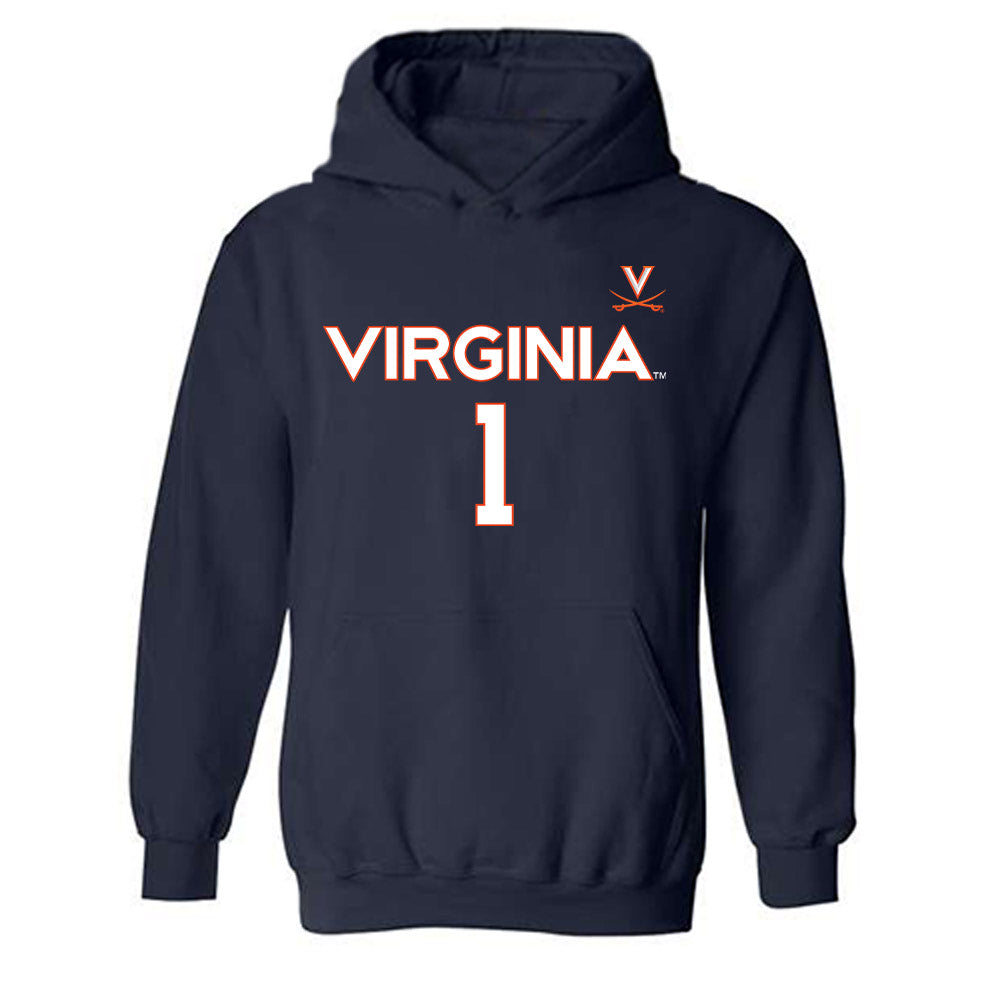 Virginia - NCAA Men's Basketball : Dante Harris - Hooded Sweatshirt Replica Shersey