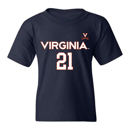 Virginia - NCAA Women's Basketball : Kymora Johnson - Youth T-Shirt Replica Shersey
