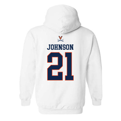 Virginia - NCAA Women's Basketball : Kymora Johnson - Hooded Sweatshirt Replica Shersey