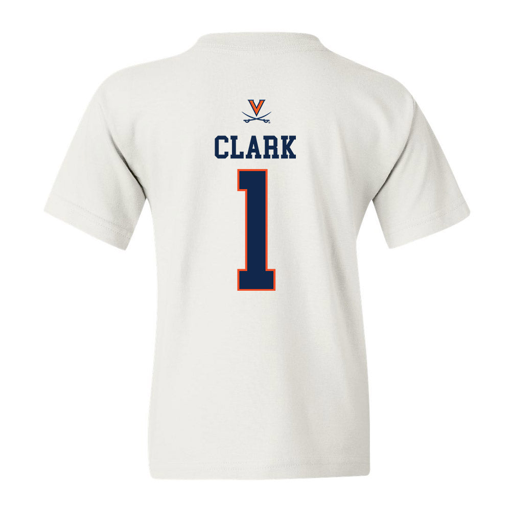 Virginia - NCAA Women's Basketball : Paris Clark - Youth T-Shirt Replica Shersey