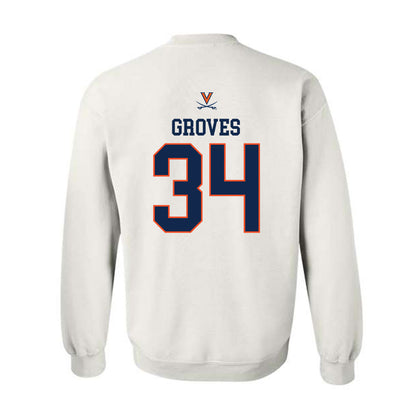 Virginia - NCAA Men's Basketball : Jacob Groves - Crewneck Sweatshirt Replica Shersey