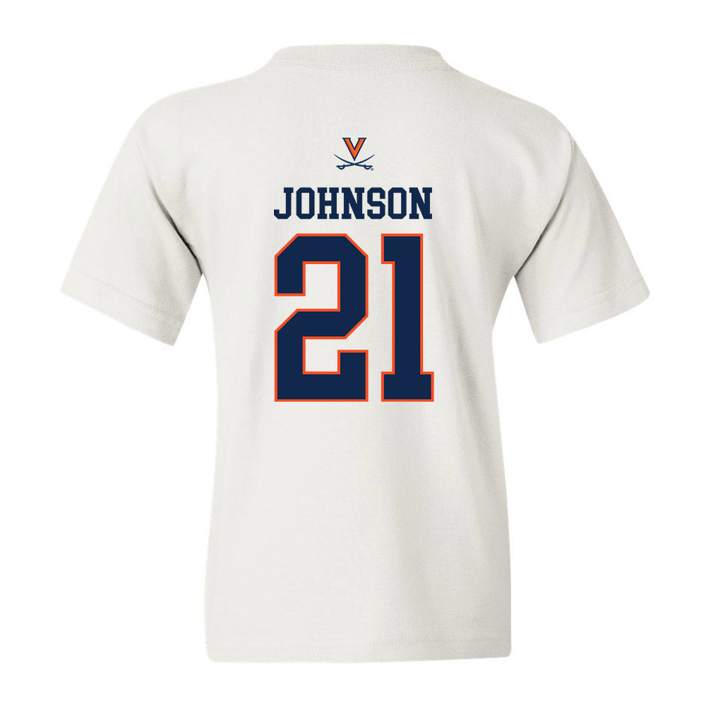 Virginia - NCAA Women's Basketball : Kymora Johnson - Youth T-Shirt Replica Shersey