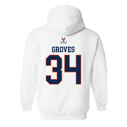 Virginia - NCAA Men's Basketball : Jacob Groves - Hooded Sweatshirt Replica Shersey