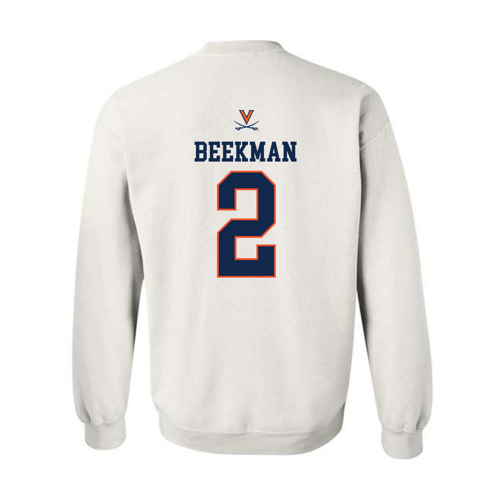 Virginia - NCAA Men's Basketball : Reece Beekman - Crewneck Sweatshirt Replica Shersey