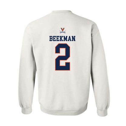 Virginia - NCAA Men's Basketball : Reece Beekman - Crewneck Sweatshirt Replica Shersey