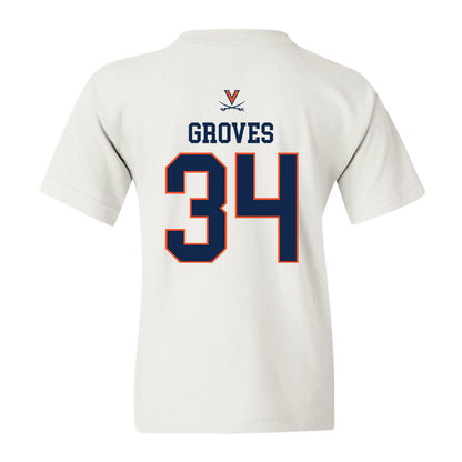 Virginia - NCAA Men's Basketball : Jacob Groves - Youth T-Shirt Replica Shersey