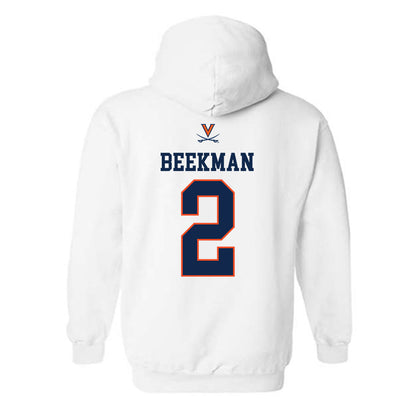 Virginia - NCAA Men's Basketball : Reece Beekman - Hooded Sweatshirt Replica Shersey