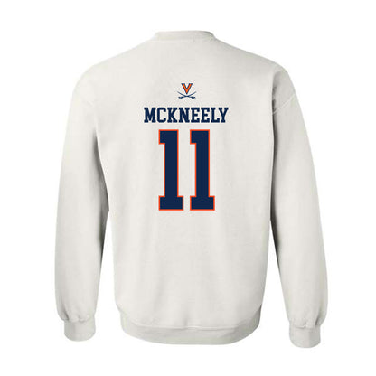 Virginia - NCAA Men's Basketball : Isaac McKneely - Crewneck Sweatshirt Replica Shersey