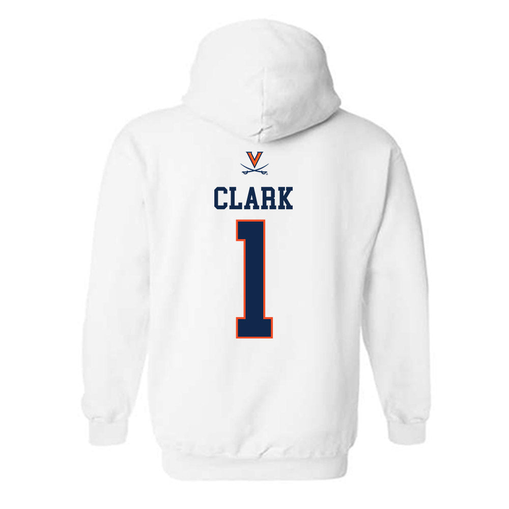 Virginia - NCAA Women's Basketball : Paris Clark - Hooded Sweatshirt Replica Shersey