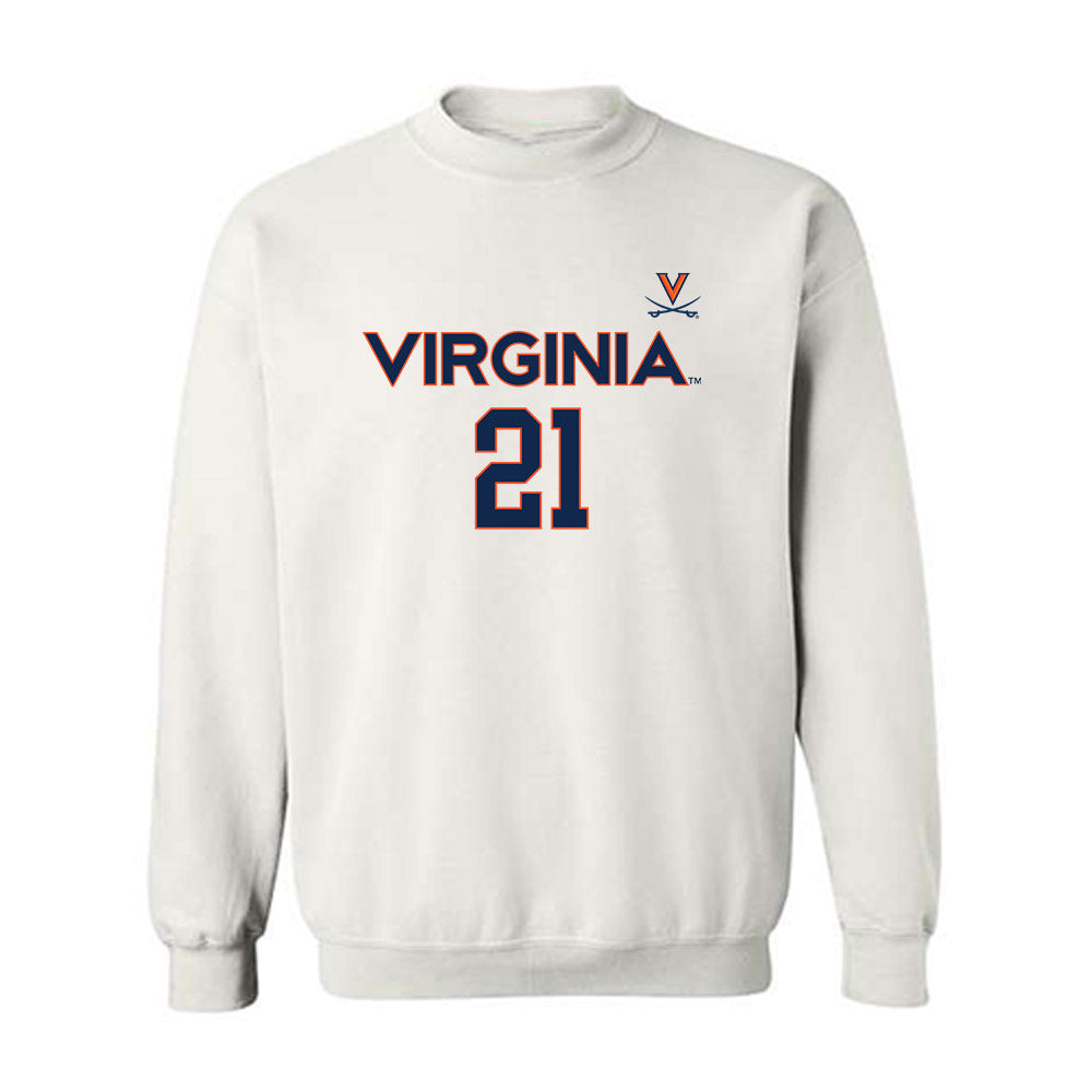 Virginia - NCAA Women's Basketball : Kymora Johnson - Crewneck Sweatshirt Replica Shersey