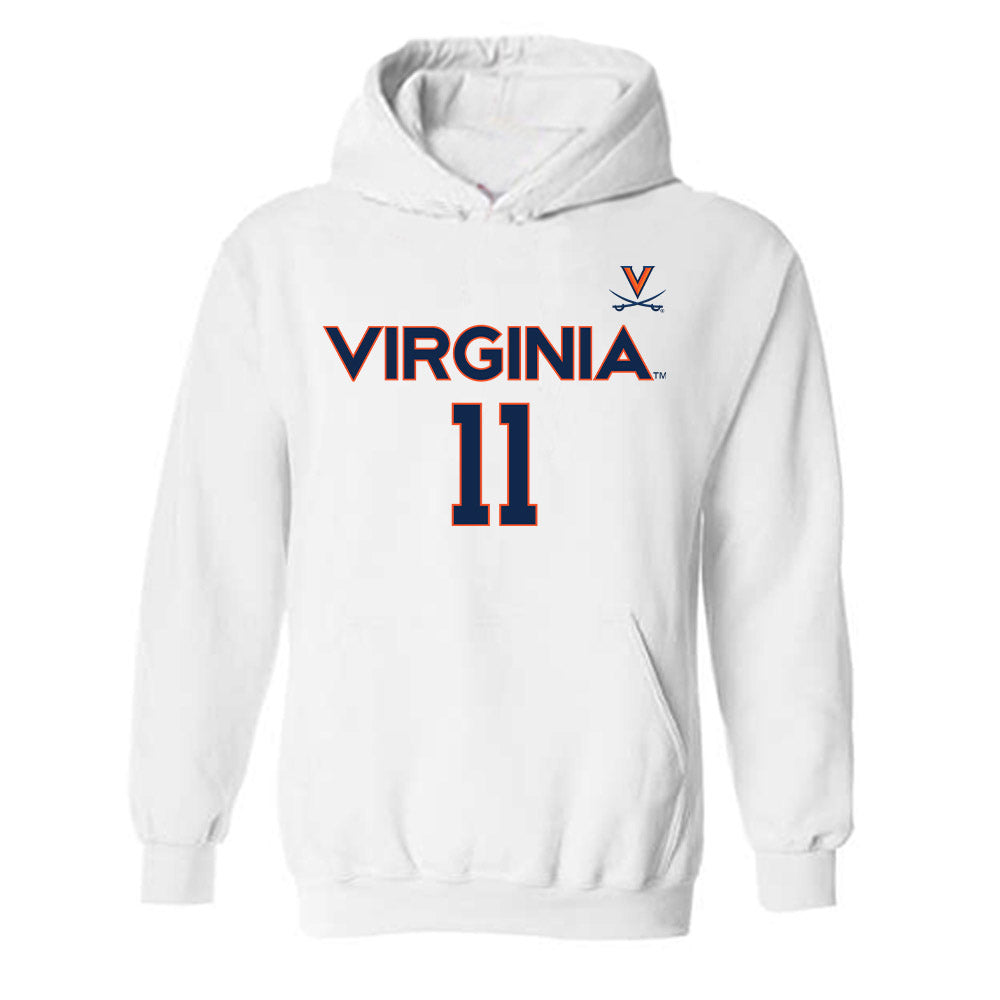 Virginia - NCAA Men's Basketball : Isaac McKneely - Hooded Sweatshirt Replica Shersey