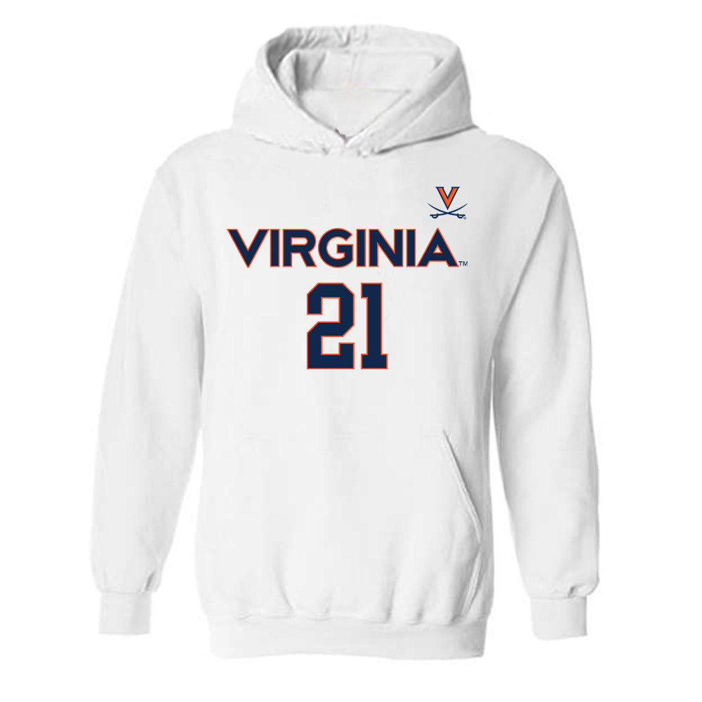 Virginia - NCAA Women's Basketball : Kymora Johnson - Hooded Sweatshirt Replica Shersey