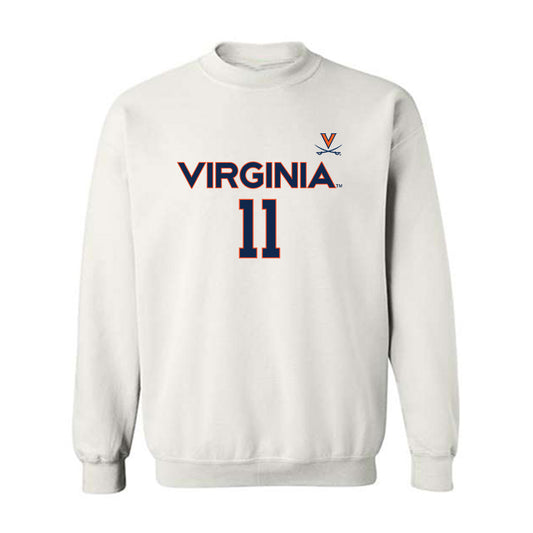 Virginia - NCAA Men's Basketball : Isaac McKneely - Crewneck Sweatshirt Replica Shersey