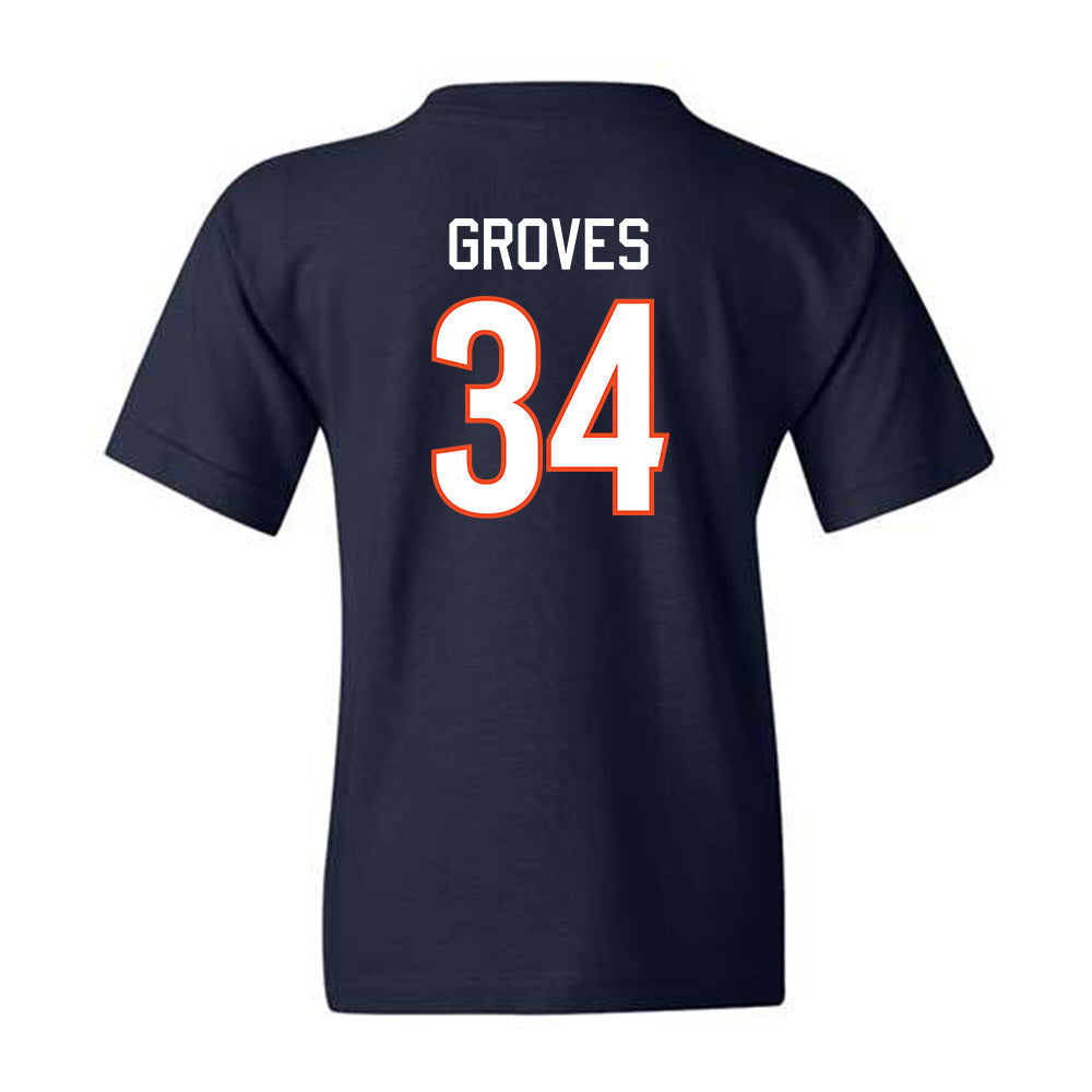 Virginia - NCAA Men's Basketball : Jacob Groves - Youth T-Shirt Replica Shersey