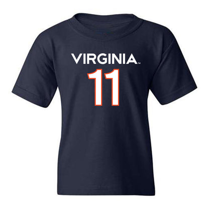 Virginia - NCAA Men's Basketball : Isaac McKneely - Youth T-Shirt Replica Shersey