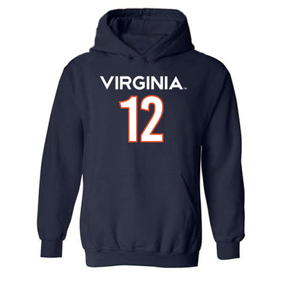 Virginia - NCAA Men's Basketball : Elijah Gertrude - Hooded Sweatshirt Replica Shersey