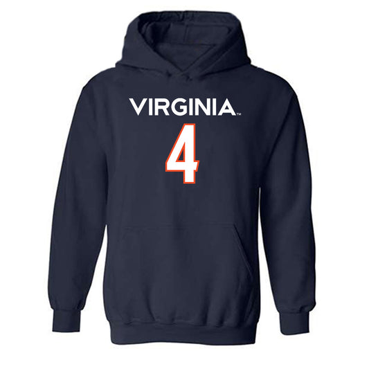 Virginia - NCAA Men's Basketball : Andrew Rohde - Hooded Sweatshirt Replica Shersey