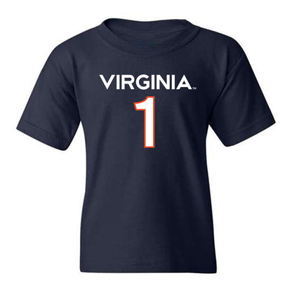 Virginia - NCAA Women's Basketball : Paris Clark - Youth T-Shirt Replica Shersey