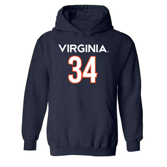 Virginia - NCAA Men's Basketball : Jacob Groves - Hooded Sweatshirt Replica Shersey