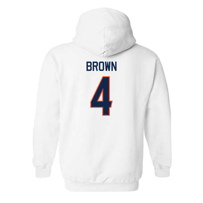 Virginia - NCAA Women's Basketball : Jillian Brown - Hooded Sweatshirt Replica Shersey