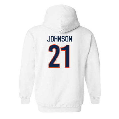 Virginia - NCAA Women's Basketball : Kymora Johnson - Hooded Sweatshirt Replica Shersey