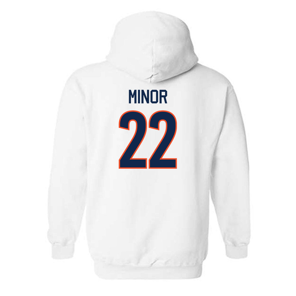 Virginia - NCAA Men's Basketball : Jordan Minor - Hooded Sweatshirt Replica Shersey