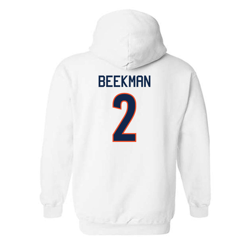 Virginia - NCAA Men's Basketball : Reece Beekman - Hooded Sweatshirt Replica Shersey