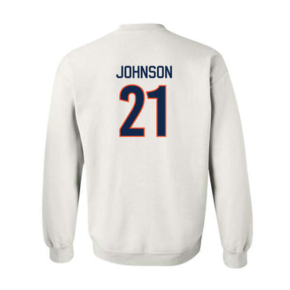 Virginia - NCAA Women's Basketball : Kymora Johnson - Crewneck Sweatshirt Replica Shersey