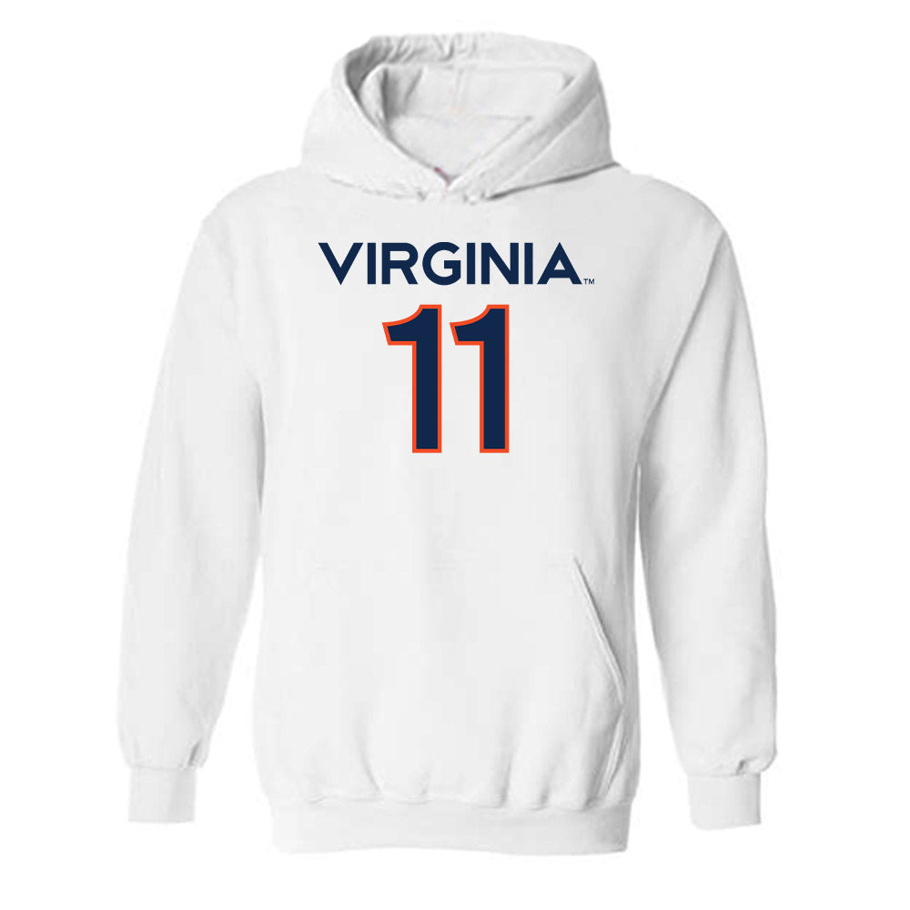 Virginia - NCAA Men's Basketball : Isaac McKneely - Hooded Sweatshirt Replica Shersey