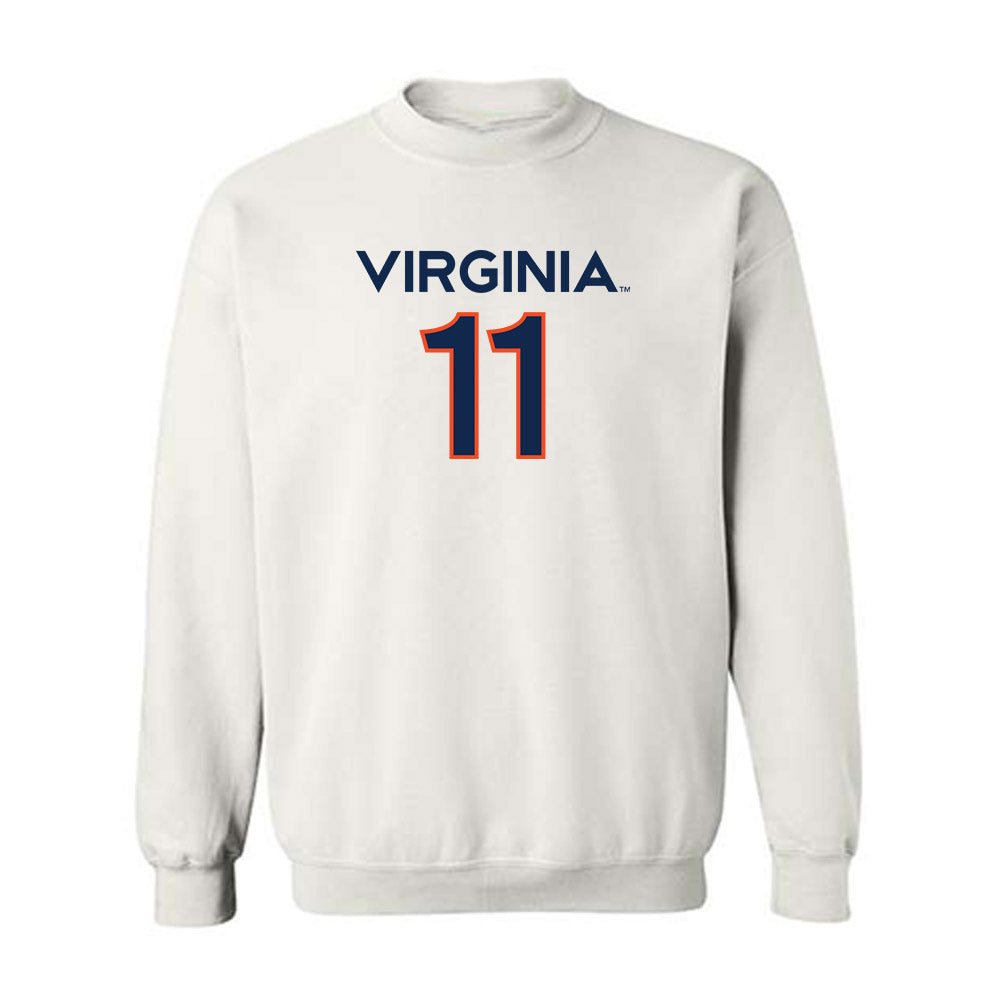 Virginia - NCAA Men's Basketball : Isaac McKneely - Crewneck Sweatshirt Replica Shersey