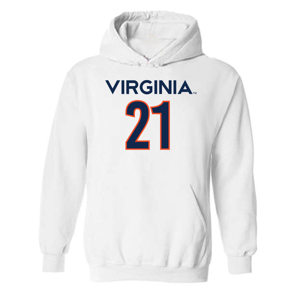 Virginia - NCAA Women's Basketball : Kymora Johnson - Hooded Sweatshirt Replica Shersey