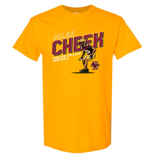Boston College - NCAA Football : Jalen Cheek - Caricature Short Sleeve T-Shirt
