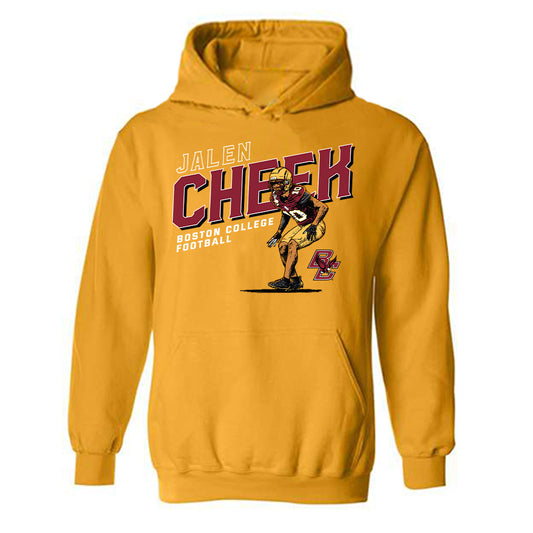 Boston College - NCAA Football : Jalen Cheek - Caricature Hooded Sweatshirt
