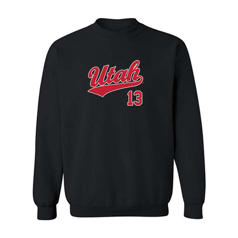 Utah - NCAA Baseball : TJ Clarkson - Crewneck Sweatshirt Replica Shersey