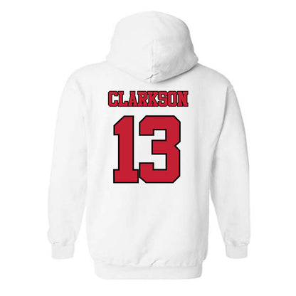 Utah - NCAA Baseball : TJ Clarkson - Hooded Sweatshirt Replica Shersey