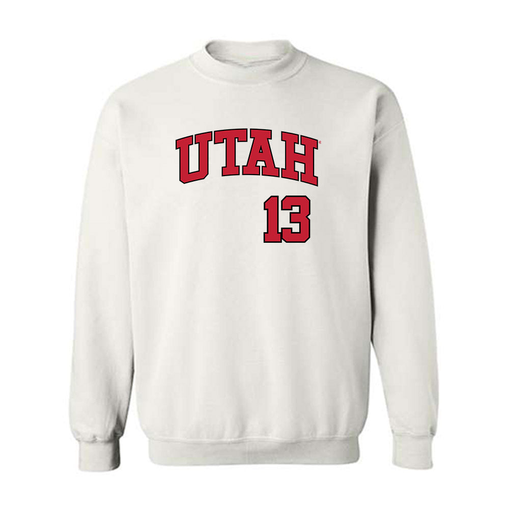 Utah - NCAA Baseball : TJ Clarkson - Crewneck Sweatshirt Replica Shersey