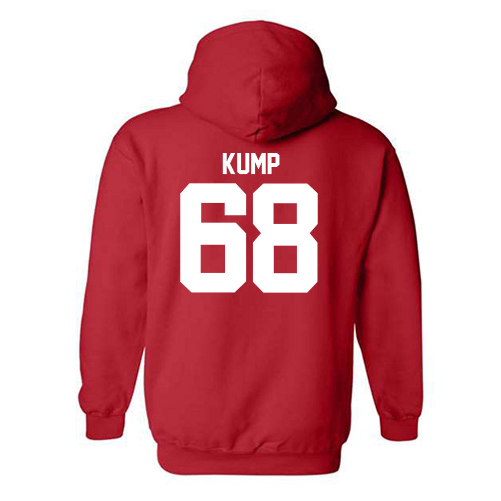 Utah - NCAA Football : Jaren Kump - Red Replica Shersey Hooded Sweatshirt
