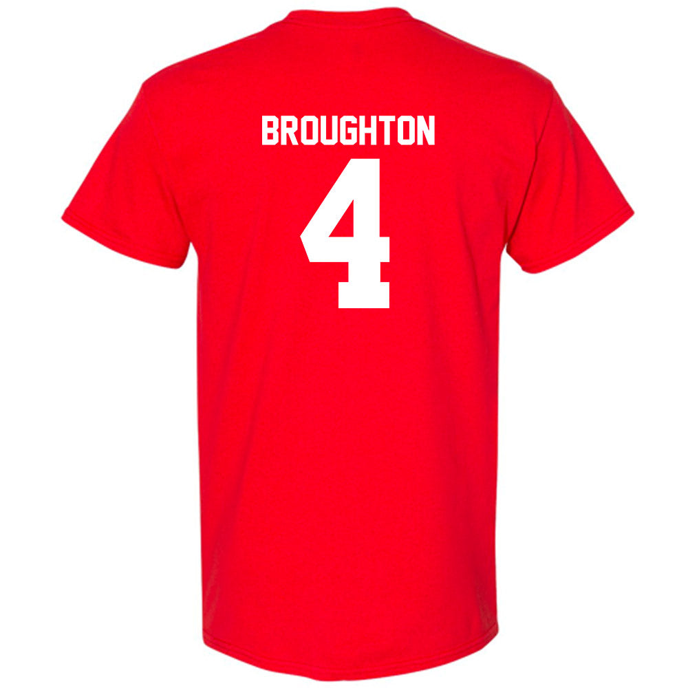 Utah - NCAA Football : JaTravis Broughton - Red Replica Shersey Short Sleeve T-Shirt