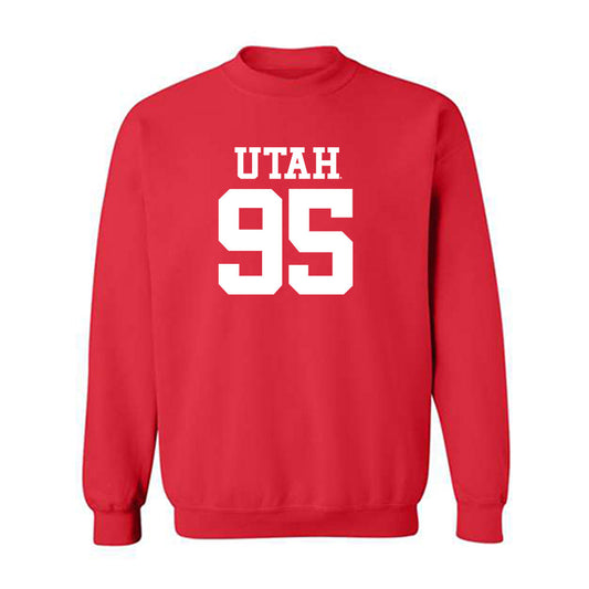 Utah - NCAA Football : Aliki Vimahi - Red Replica Shersey Sweatshirt