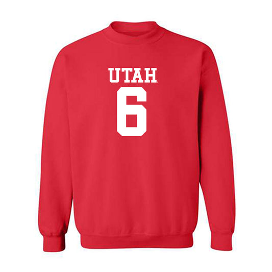 Utah - NCAA Football : Justin Medlock - Red Replica Shersey Sweatshirt