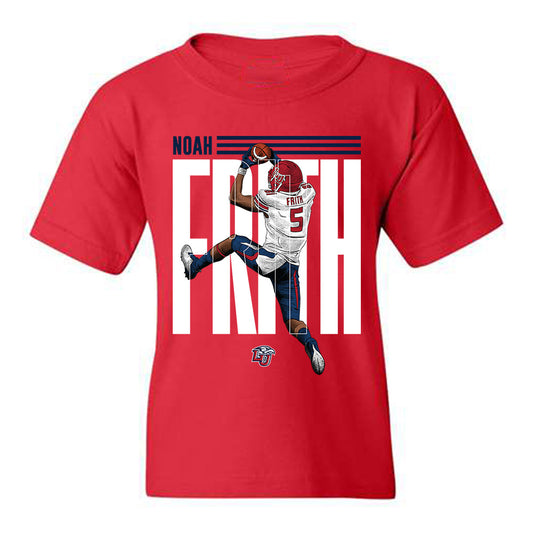 Liberty - NCAA Football : Noah Frith - Red Caricature Youth T-Shirt