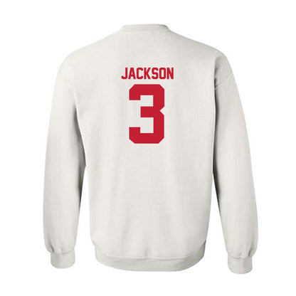 Utah - NCAA Football : Ja'Quinden Jackson - White Replica Shersey Sweatshirt