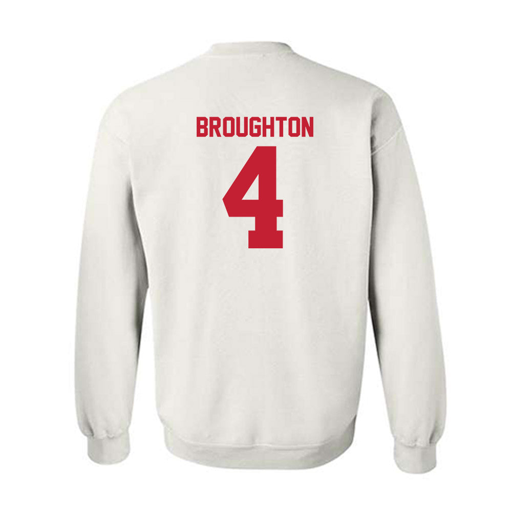 Utah - NCAA Football : JaTravis Broughton - White Replica Shersey Sweatshirt