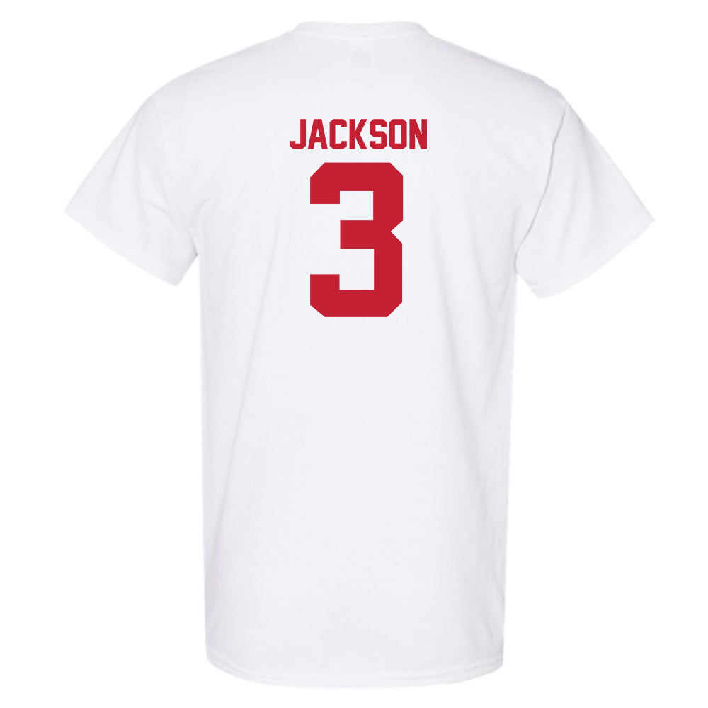 Utah - NCAA Football : Ja'Quinden Jackson - White Replica Shersey Short Sleeve T-Shirt