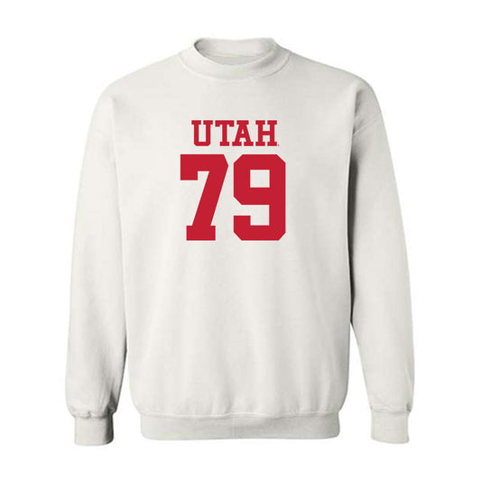 Utah - NCAA Football : Alex Harrison - White Replica Shersey Sweatshirt