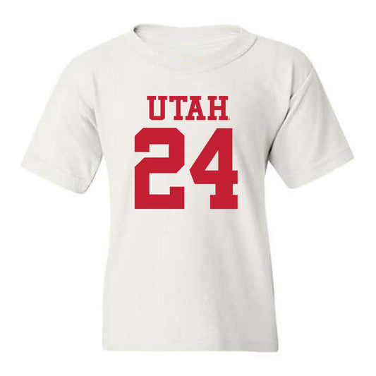 Utah - NCAA Football : Darrien Stewart - White Replica Shersey Youth T-Shirt